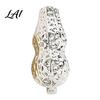 Elegant Fashion Accessory Peanut/Calla Shaped Flower Insert Brooch DIY Wearable Bouquet Holder Alloy Shirt Pin Brooch Clip Metal Vase Lapel