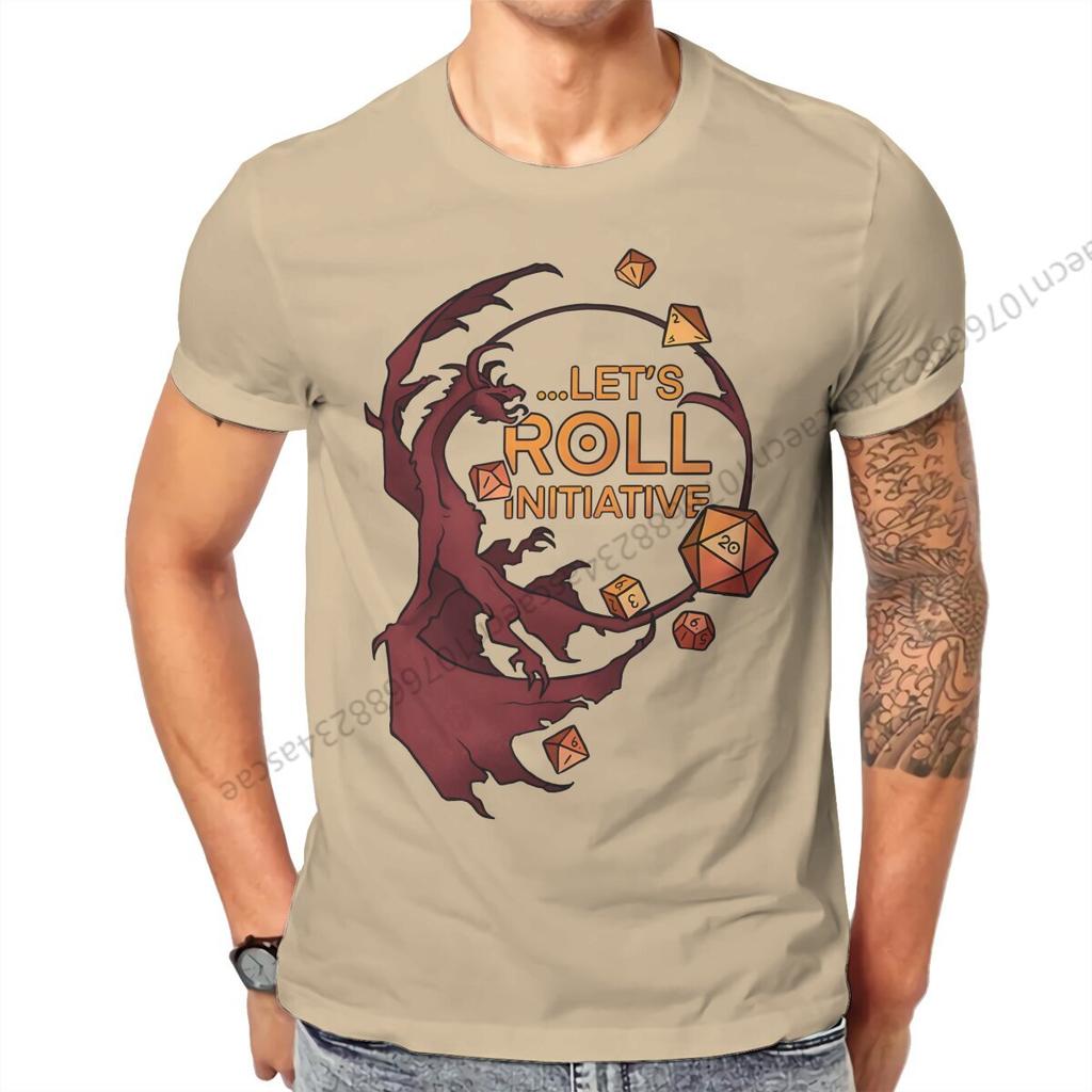 DND Roll For Initiative T Shirt Unisex Tees Summer Clothing Cotton ONeck TShirt