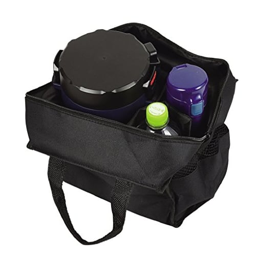 PEARL METAL Octus Lunch Jar/Bottle Bag, Black, 22.5 X 15 X 26.5 Cm (excluding Handles), HB-3899