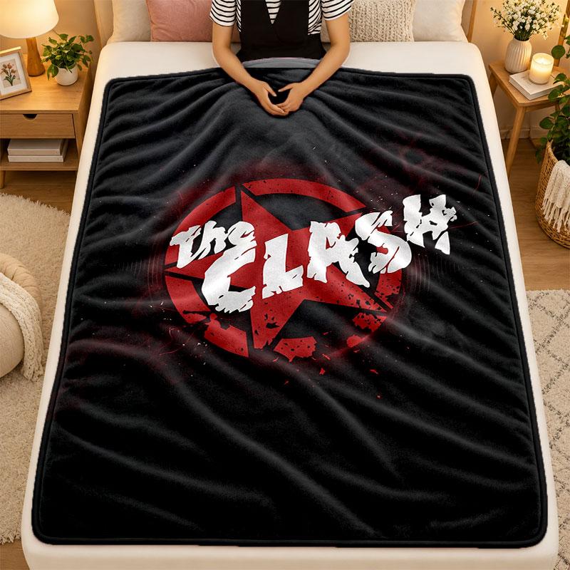 Flannel BlanketThe Clash Warm Soft Throw Blanket for Indoor Sofa Bed Living Room Use