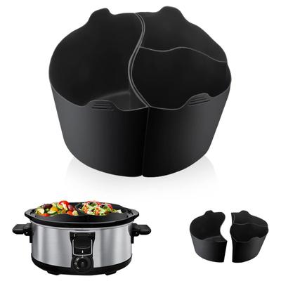 3 in 1 Silikon Slow Cooker Einsätze Wiederverwendbarer Slow Cooker Trenneinsatz Spülmaschinenfest Schmortopf Silikoneinsätze