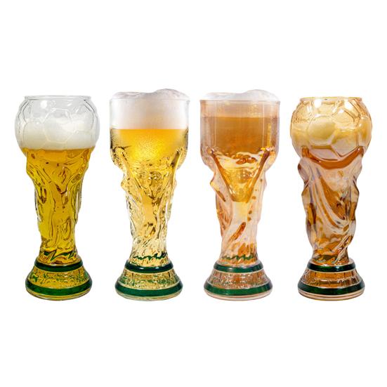 Trophäen-förmiges Bierglas 500 ml Fassungsvermögen Champion Cup Glas für Sportpartys Einzigartiges Geschenk für Fußball