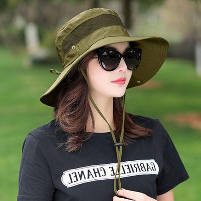 Chapeau Pare-soleil Version Coréenne Femme Alpinisme Chapeau de Pêcheur Chapeau de Soleil de Plage
