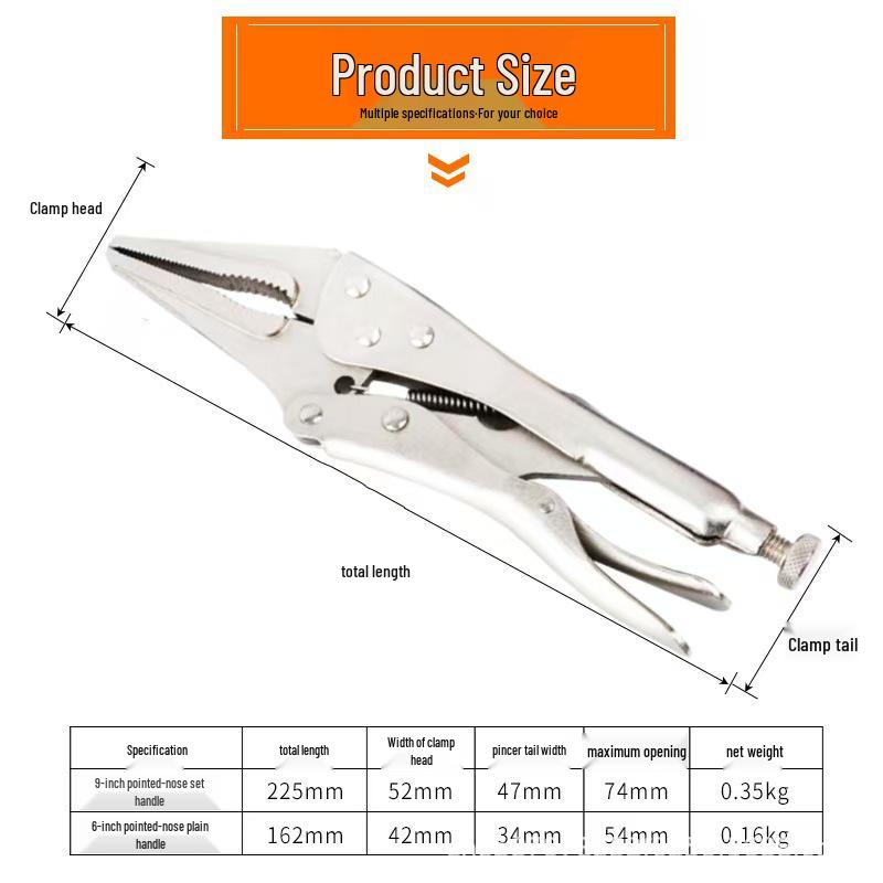 6'' & 9'' Multifunctional Needle Nose & Flat Nose Vise Grip Pliers