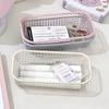 4pcs Cream Iron Wire Storage Basket Set Kawaii Desk Organizer Photo Prop Decoration Stationery Cosmetics Organizer Shelf Baskets