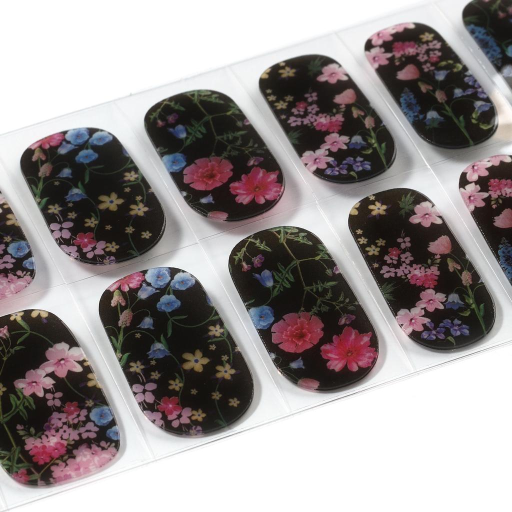 Manicure solid gel gel nail stickers solid color semi-cured gel nail stickers
