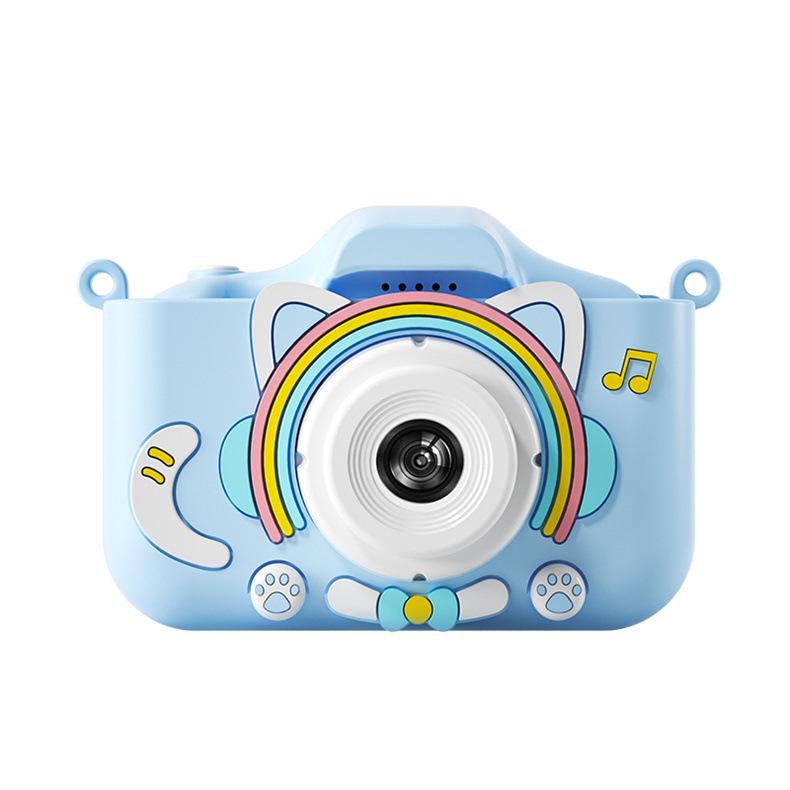 Children's Dual Lens Cartoon Digital Camera with Selfie, Video, Game, and Music Features
