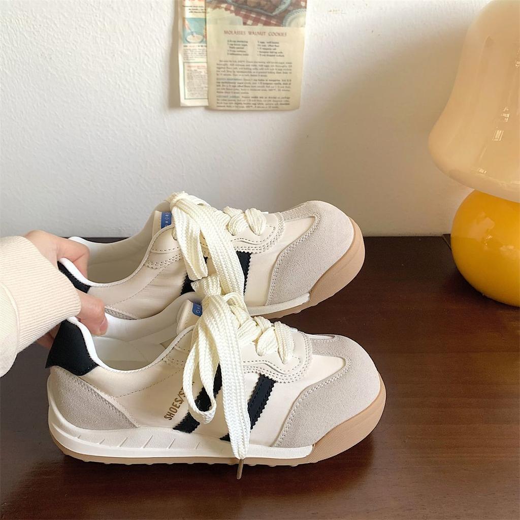 Korean version of high-value fashion versatile little white shoes 2025 summer new breathable casual moral training bread Forrest Gump board shoes