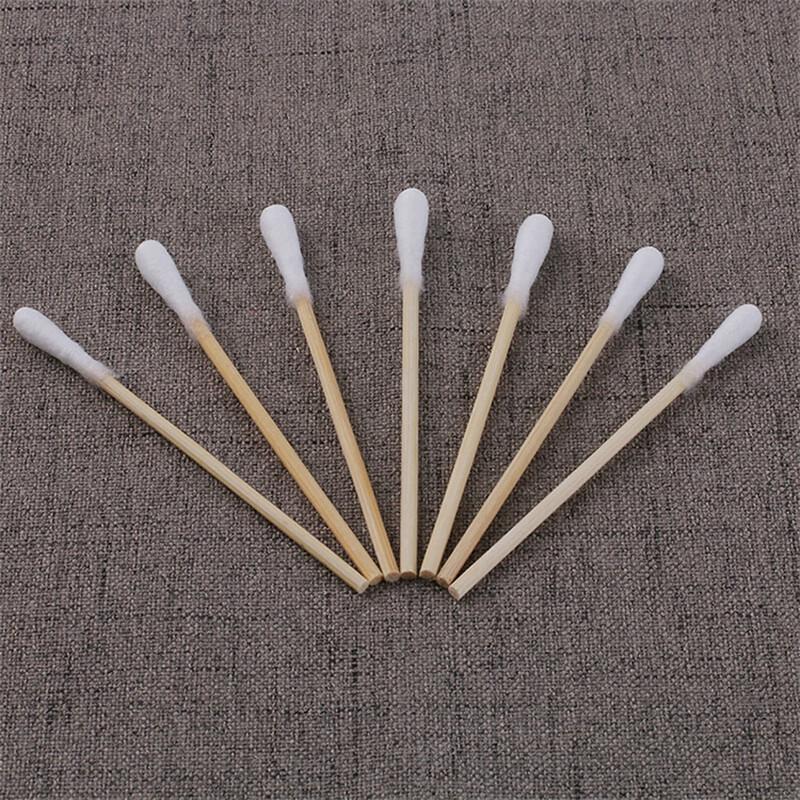 CHAHUA Disposable Single Head Wooden Cotton Swabs