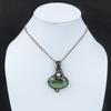 Moss Prehnite Pendant Copper Wire Wrapped Gemstone Pendant Handmade Wire Wrap Jewelry For Gift Rainbow Moonstone Pendant Jewelry For Women