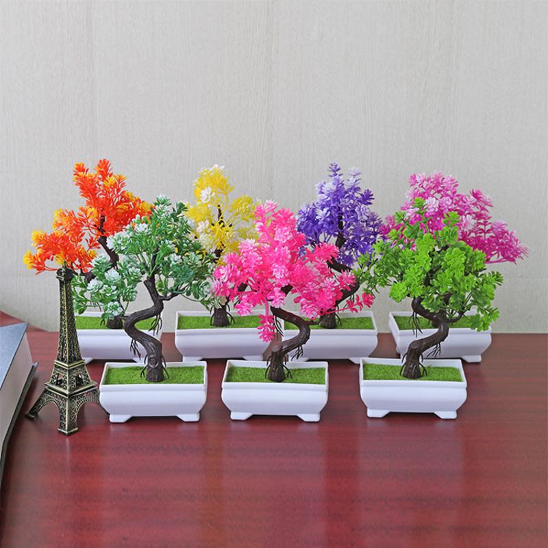 Zen Garden Ornaments Table Home Room Decoration Artificial Plants Decoration Potted Bonsai Small Tree Pot Fake Plant Potted
