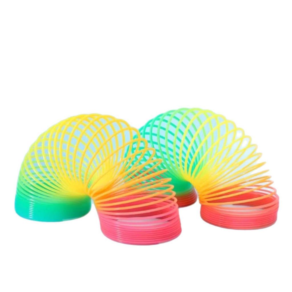 Brinquedo Mola Mágica Arco-Íris Colorido Anéis de Empilhar