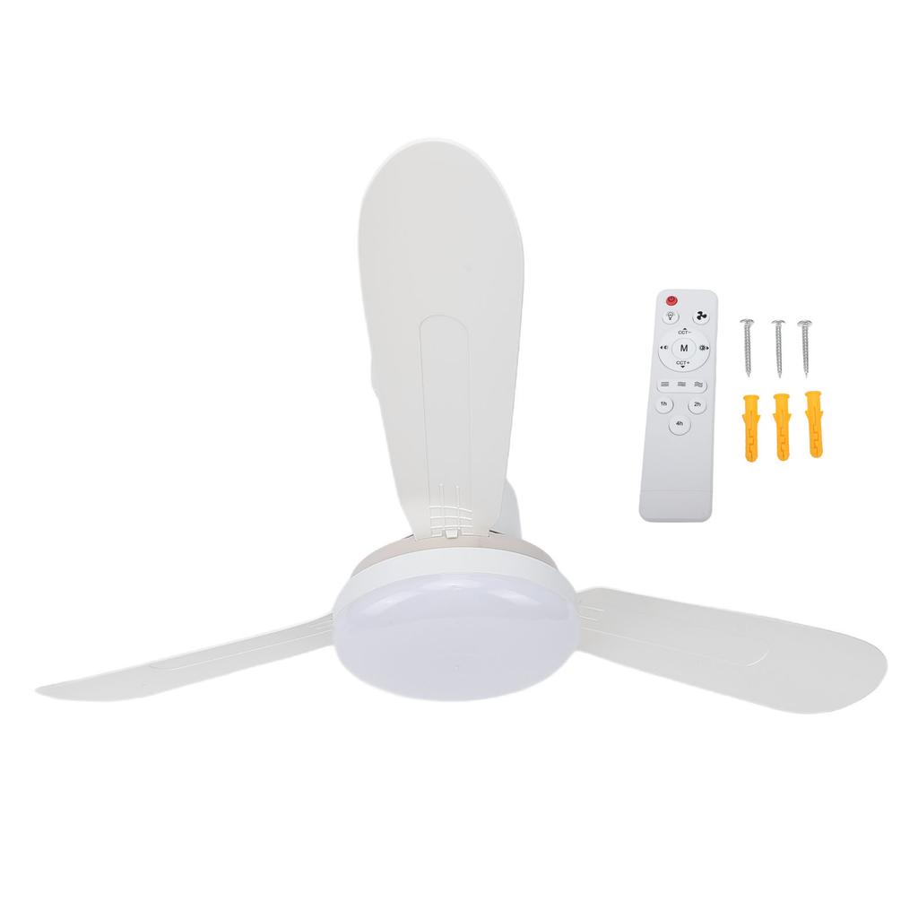 Ceiling Fan with Light and Remote 3000K 6500K Dimmable Modern Flush Mount Fan Light for Bedroom Kitchen Garage