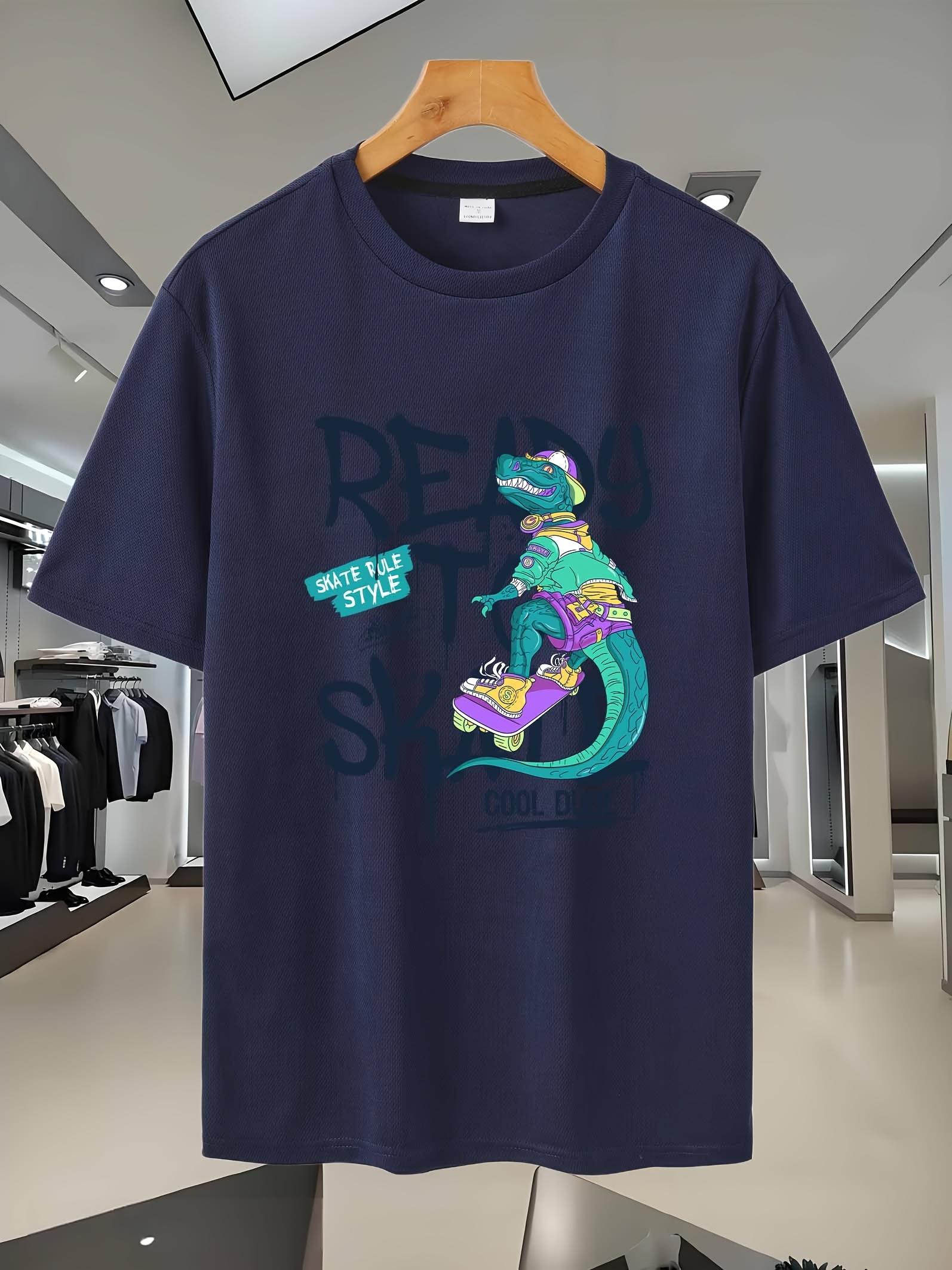 Summer Casual Graphic T-shirt - Breathable Mesh XXXXL