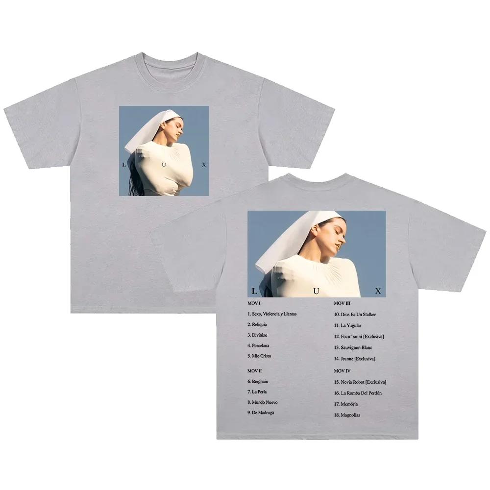 2026 Rosalia LUX Inspired Oversized TShirt Unisex Graphic Cotton Crewneck Short Sleeve Summer Streetwear Women Unisex Fashion