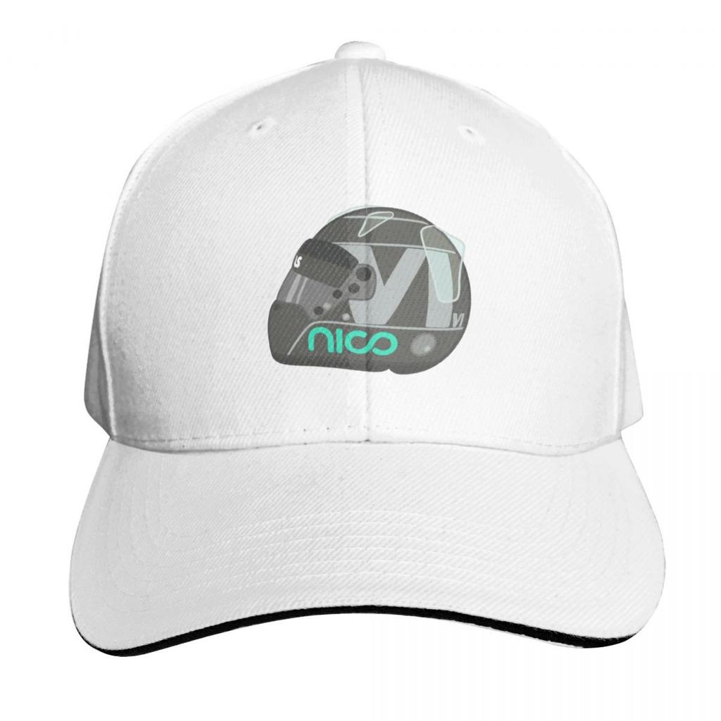 Nico Rosberg Helmet Baseball Cap Contrast Two Tone Brim Snapback Flat Bill Strapback Dad Hat