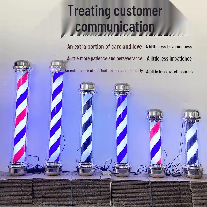LED Barber Pole Rotating Sign Light