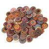 100 Pcs Mixed Pattern Vintage Wood Buttons with 2 Holes for DIY Sewing Craft Decorative 25mm