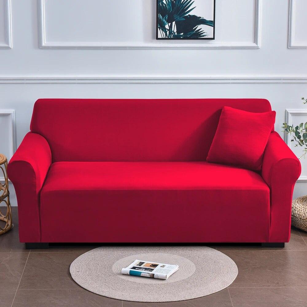 1/2/3/4 Waterproof Elastic Corner Sofa Covers Seats Solid Couch Cover Polyester L Shaped Sofa Slip Protector for Pets and Kids