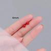 4mm 6mm 8mm 14mm Rote Farbe Runde Imitationsperlen Ohrstecker für Damen Elegantes Romantisches Temperament Schmuckzubehör Geschenk