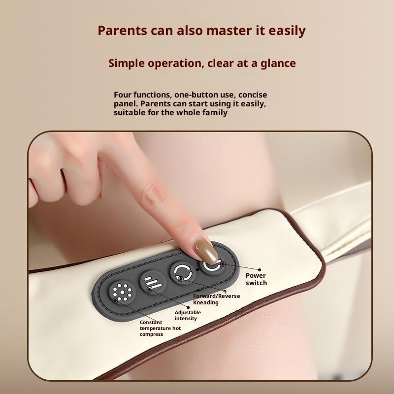 Hands-Free Neck Massager with Heat, Ideal for Office, Travel, and Relief