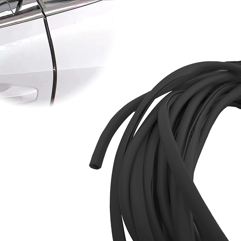 16FT (5M) Car Door Edge Protector, Universal U Shape Trim Molding Rubber Seal Protector With Fits Most Cars (Silver)
