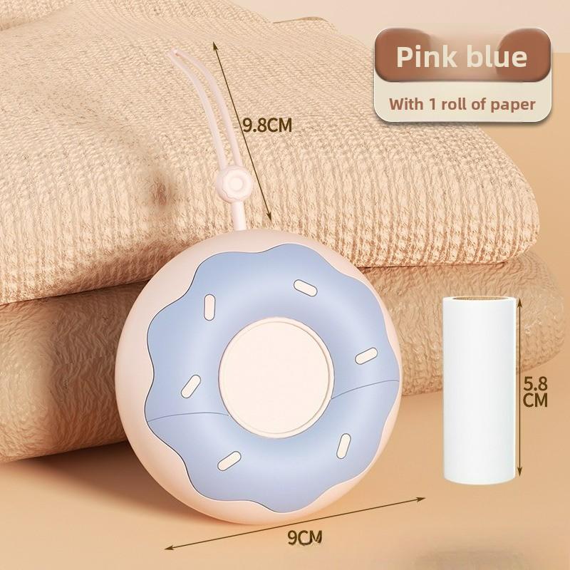 Donut Shape Portable Hair Sticky Roller Pet Hair Removal Artifact Pet Hair Clothing Cleaning Tool Travel Office
