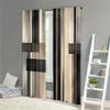 2 Pezzi Tende Stampate con Design a Griglia Grigio Geometrico, Design per Privacy e Decorazione, Perfette per l'Arredamento della Casa in Camere da Letto, Uffici, Ki
