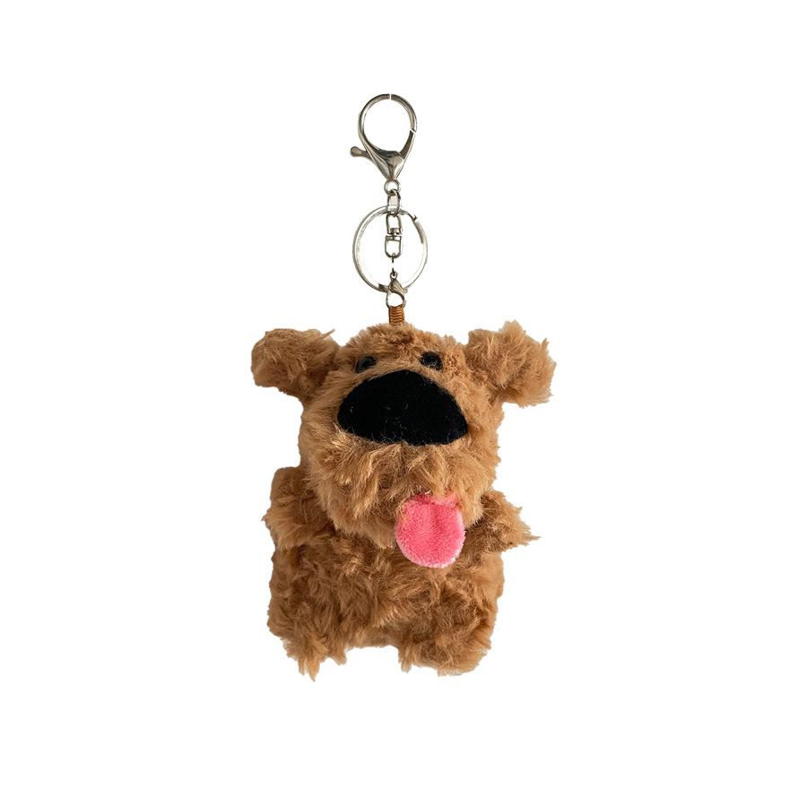 Pulling Thread Puppy Doll Plush Pendant Cute Pull Rope Retracted Tongue Dog Doll School Bag Pendant Birthday Gift