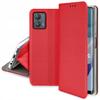 CLOSED CASE WITH FLAP RED for Motorola Moto G53 SMART MAGNET + GLASS
