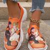 Leisure Sports Casual Shoes for Women - New Style, Fashionable, Halloween-themed, Flat Sole, Large Size, One-piece Slip-on Women's Shoes