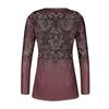 Women's Printed Button Collar Pleated Printed Long Sleeves Holiday Basics Tunic Slim Tops Printed Ethnic Tops T-Shirts V Neck Pullover Tops Pullovers