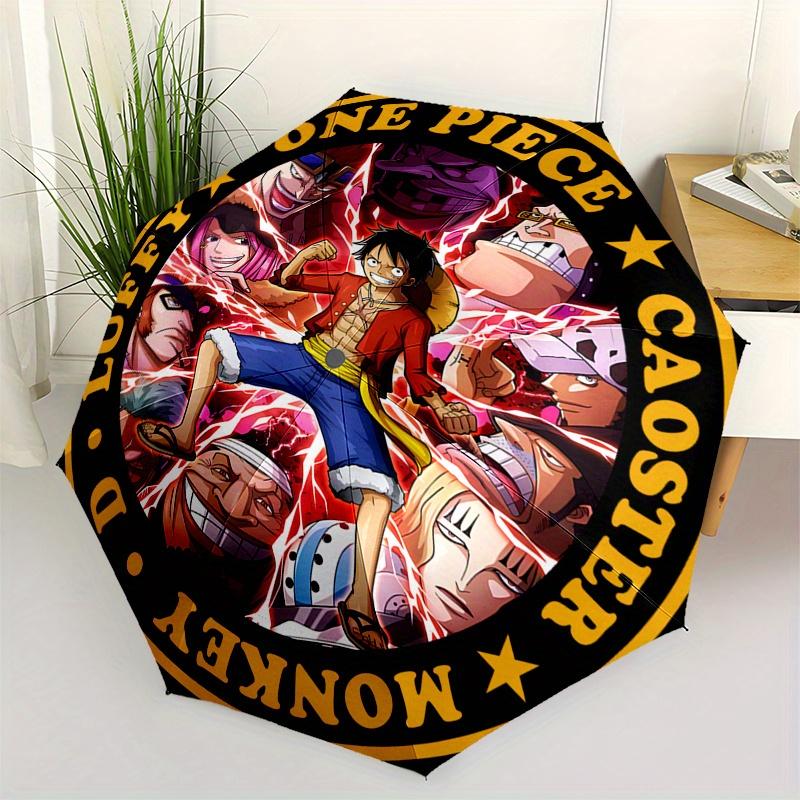 One Piece Monkey D Luffy Caoster Sticker Decal Laptop Car Window Bumper Wall Decor Umbrella, Portable 3 Fold Compact Umbrella for Men & Women,S240
