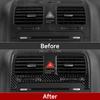 For VW Jetta V Golf V MK5 R32 GTI Plus Variant, Central Air Outlet Panel, Carbon Fiber Interior Sticker, Car Trim Accessories