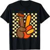 Camiseta Cool Sinal de Paz Turquia Mão Ação de Graças Hippie Homens Mulheres