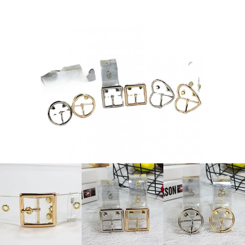 Womens Clear Resin Belt With Heart Or Circle Buckle For Casual Dressing And Student Style