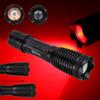 Hunting Flashlight Zoomable White/Red/Green Light Tactical Flashlight LED Light With 18650 Battery+Charger+Pressure switch