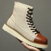 Leather Martin Boots Men's High-top Ami Kaji Short-face Boots Men's British Style Retro High-end Mid-top Men's Shoes