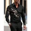 Men's Long Sleeve Shirt Casual All-match Fashion Street Mens Shirt Lapel Single-breasted Long Sleeve Top Men's Clothing
