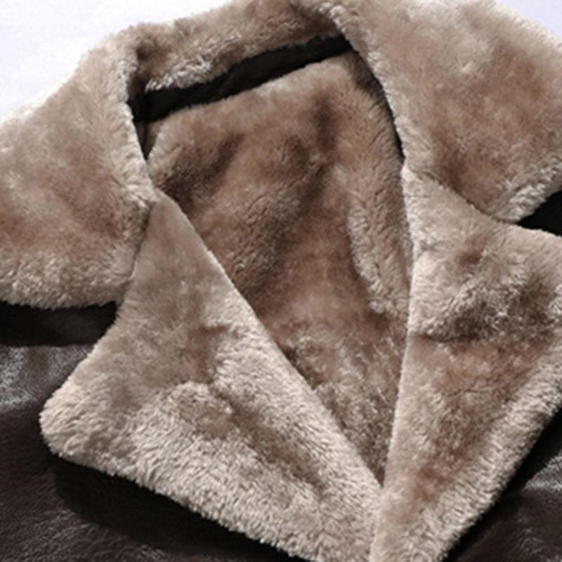 Мужская кожаная куртка из искусственного ПУ — фото 5