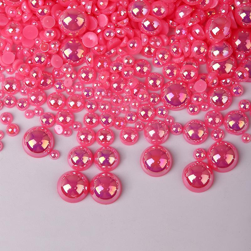 3-10Mm Perle Semi-Rotunde Mixte 5400 Buc Pungă Abs Evidențiere Perlă Plată Bricolaj Accesorii Îmbrăcăminte