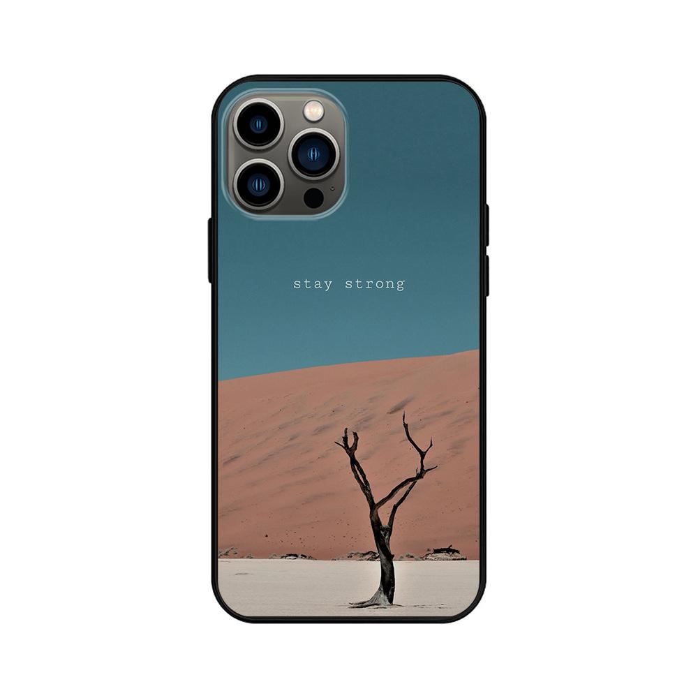 Applicable To IPhone16 Mobile Phone Case, New Couple Outdoor Seaside Landscape English Alphabet Mobile Phone Case