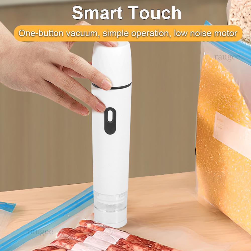 Air Vacuum Sealer Pump Automatic Food Sealing Pump USB Rechargeable Sealer Pump For Food Handheld Dry/wet Food Sealer Pump