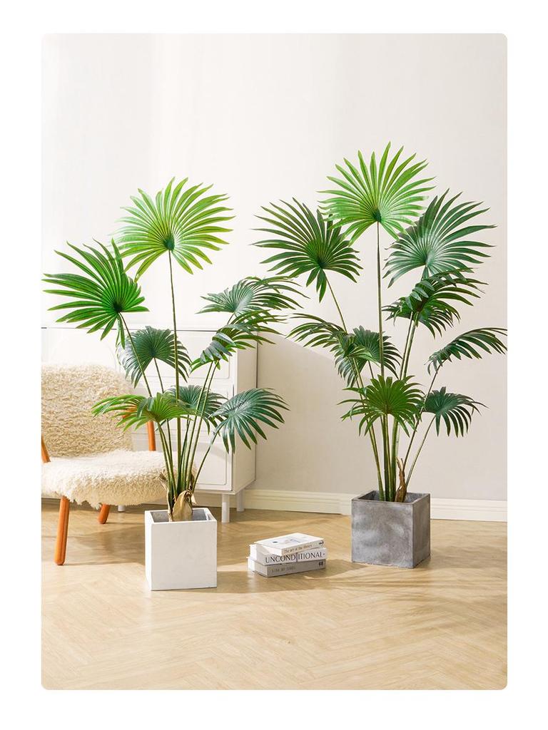Large Luxury Faux Livistona Flower: Indoor Green Plant Floor Decoration