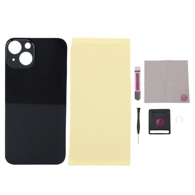 Задня скляна кришка корпусу телефону Заміна Задня скляна кришка Корпус Кришка з клеєм Чорний