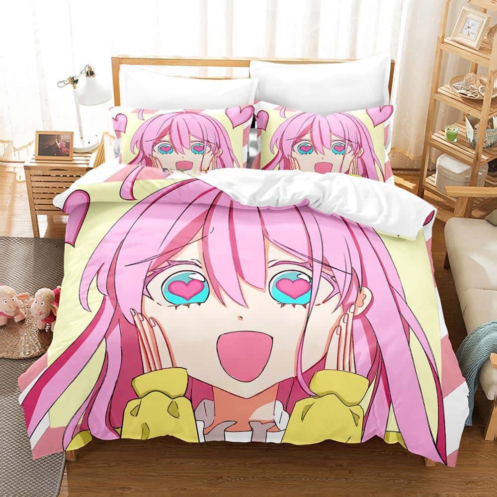 New Shikimori's Not Just a Cutie Bedding Set Cartoon Anime Three-piece Set Adult Kid Bedroom Duvet Cover Sets 3D Kawaii Girls