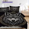 Wolf Pattern Bedding Quilt Set Quilt Cover Pillowcase Home Decoration Birthday Gift (1 * duvet cover + 2 * pillowcase, without core)