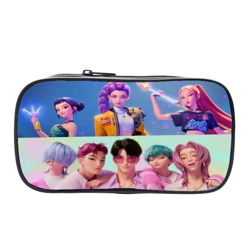 New Printed Witch Huntrix Kpop Student Pencil Bag Kpop Storage Stationery Bag Pencil Bag Men and Women