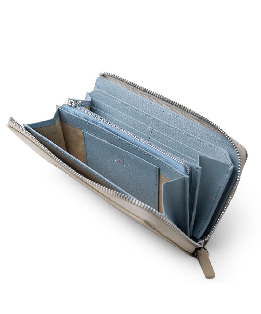 Novo II Zipper Long 972626 [IS/IT] L-shaped Wallet, Leather, Men's, Women's, Unisex, No. (Beige)