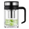 Portable Double-Wall Glass Water Bottle with Handle